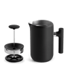 A metal-handle CLARA FRENCH PRESS coffee maker in black by FELLOW.