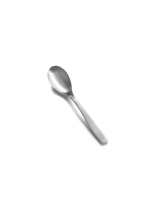 A SERAX spoon designed by Vincent Van Duysen on a black background.