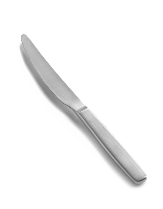 A SERAX PASSE-PARTOUT FLATWARE BY VINCENT VAN DUYSEN knife on a white background, featuring Gestalt design influences.