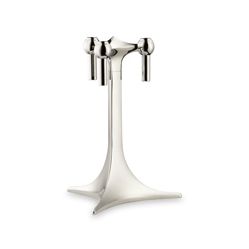 A STOFF NAGEL toilet paper holder on a white background in a Gestalt Haus style.