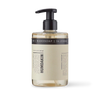 A bottle of HUMDAKIN 02 HAND SOAP ELDERBERRY + BIRCH with a black pump on a white background.