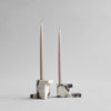 Two BRICK CANDLE HOLDERS with solid marble, by 101 COPENHAGEN.
