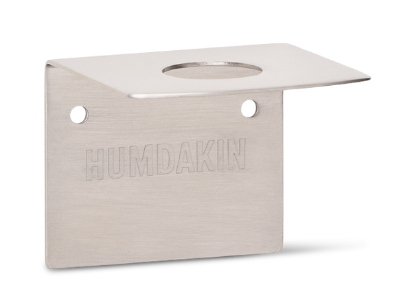 A stainless steel BOTTLE HANGER SINGLE with the word HUMDAKIN on it.