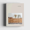 The cover of a COZY book with an image of a SOFT NORDIC wooden dresser.