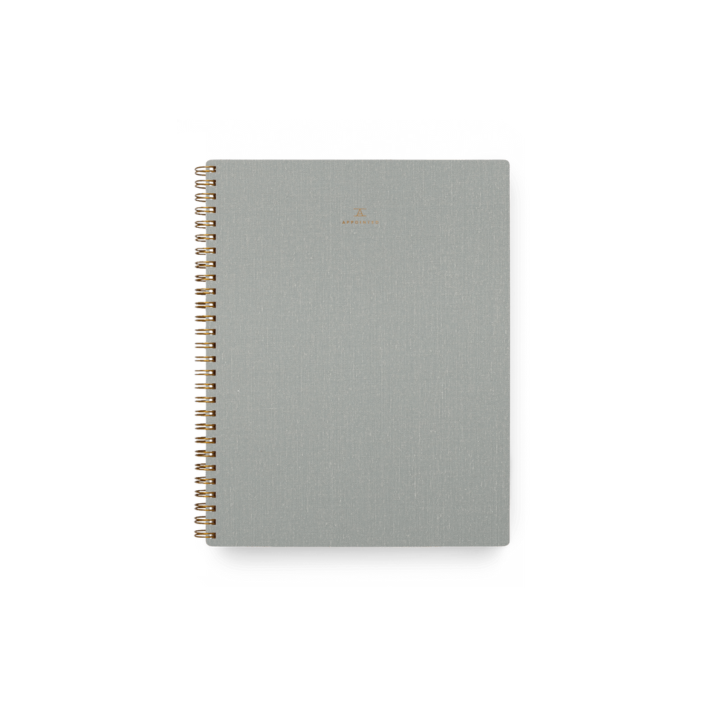 An APPOINTED NOTEBOOK on a white background with a Gestalt Haus design.