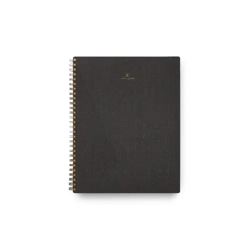 An APPOINTED black spiral notebook on a white background with a Gestalt Haus theme.