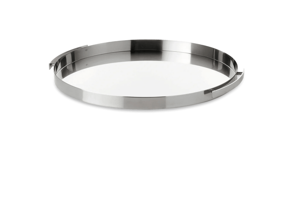 A round STELTON serving tray on a white background.