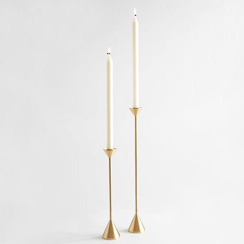 Two Gestalt Haus candle holders on a white background.