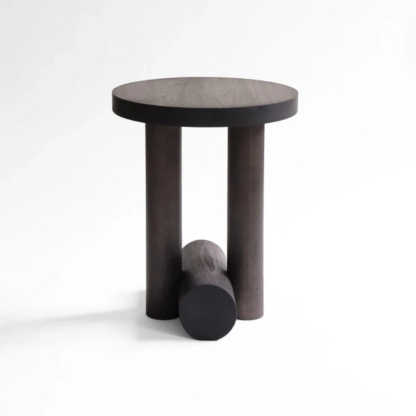 An ÉVORA SIDE TABLE with an ORIGIN MADE black base designed by Gestalt Haus.