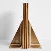A pair of BRASS BOOKENDS by STUDIO HENRY WILSON on a white surface.
