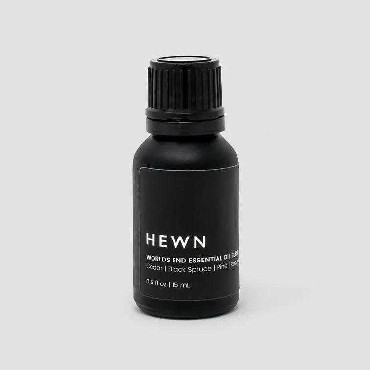 Hewn essential oils from the brand Hewn featured on a white background.
