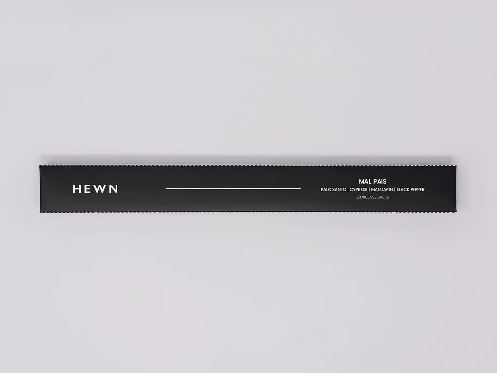 A black HEWN INCENSE pencil with the word HEWN on it, sold at Gestalt Haus.