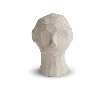A COOEE OLUFEMI HEAD SCULPTURE showcasing its Gestalt Haus-inspired design on a white background.
