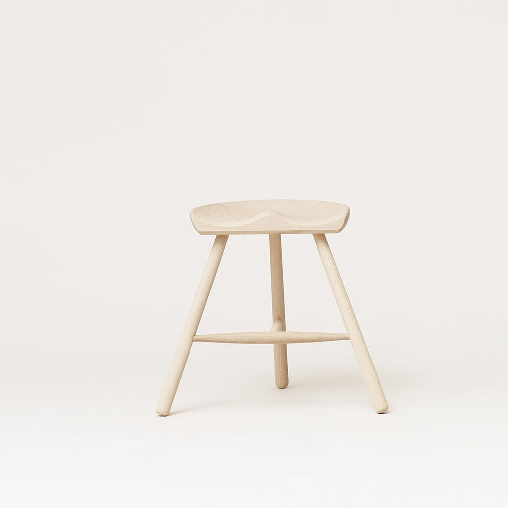 A SHOEMAKER CHAIR™ No. 49 made of wood on a white background by FORM & REFINE, embodying Gestalt Haus aesthetics.