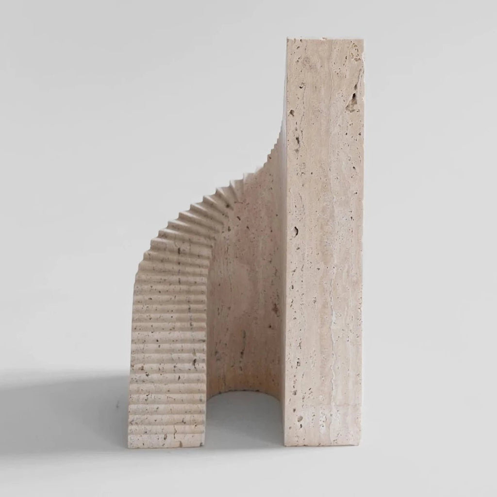 An ORIGIN MADE wooden sculpture at Gestalt Haus with a SPIRAL stair.