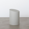 A white MOHEIM SWING BIN sitting on a concrete floor at Gestalt Haus.