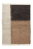 A brown, beige and black THE E-1027 RUG with fringes by SERA HELSINKI, inspired by Gestalt Haus.