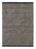 A grey Gestalt Haus rug with black trim on a white background, by FABULA LIVING.