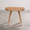 A ZANAT wooden table with THE TOUCH STOOLS wooden top and legs showcasing Gestalt Haus design.